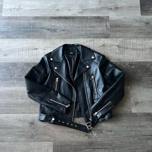 ZARA Leather Biker Jacket SIZE SMALL